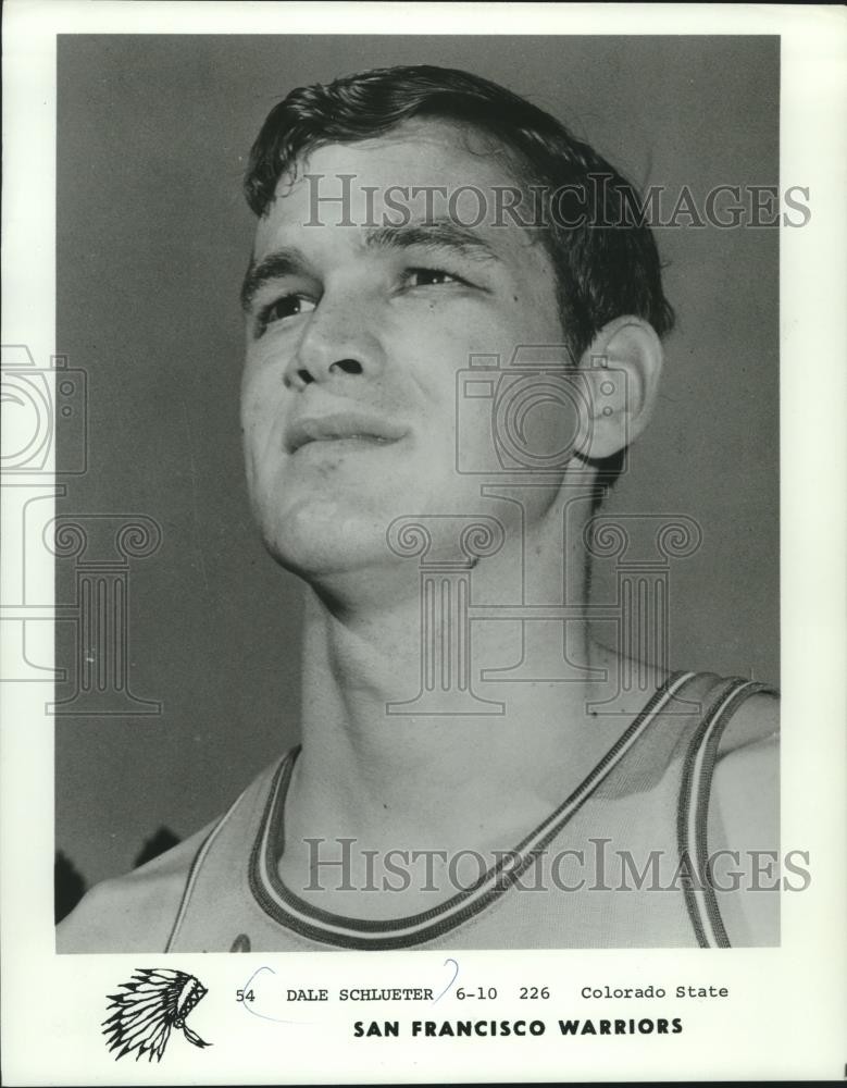 1969 Press Photo Number 54, Dale Schlueter, in San Francisco Warriors uniform.