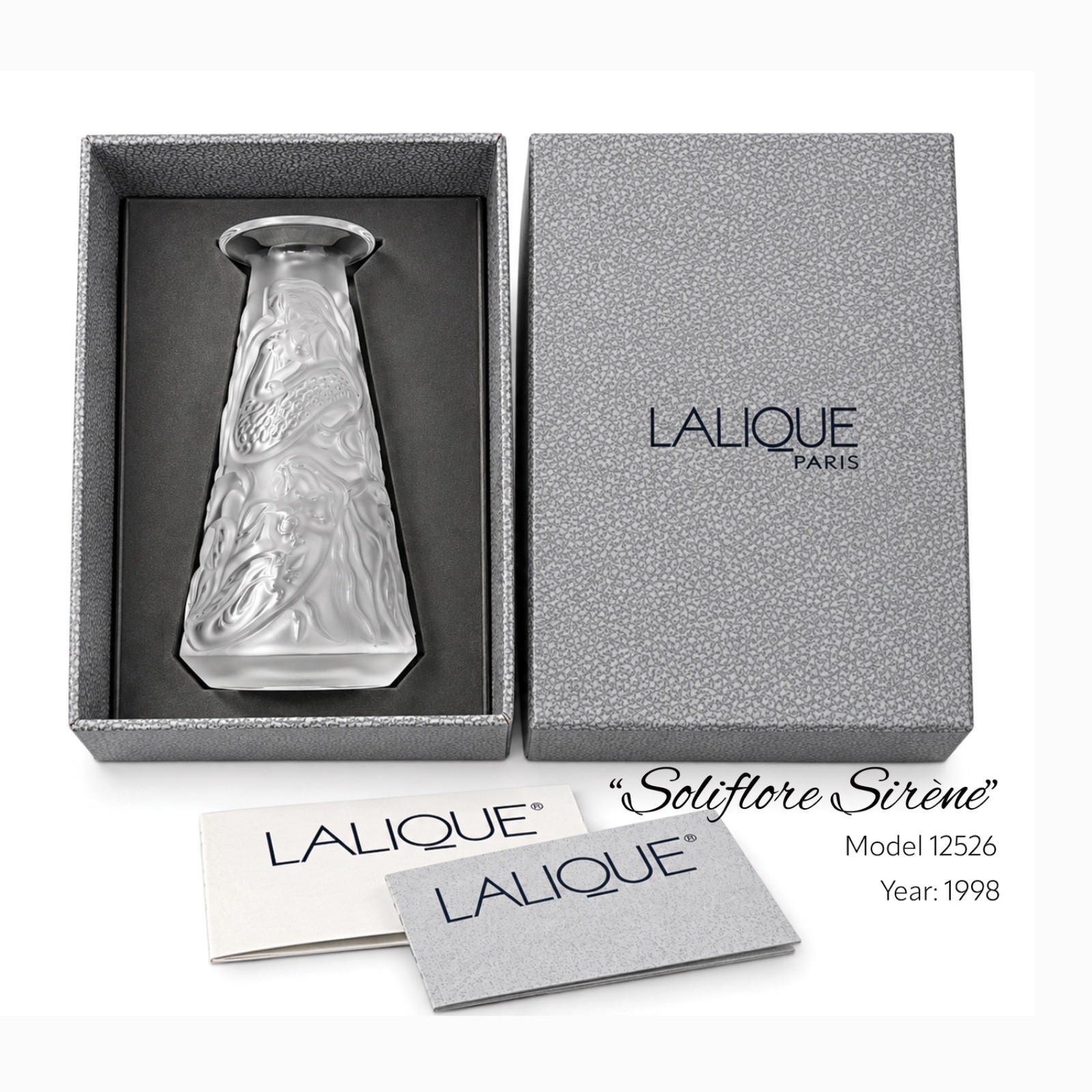 Lalique France Sirene Mermaid Bud Vase 4