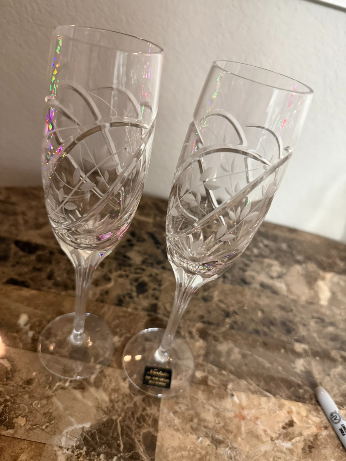 **Noritake Aston Crystal Champagne Flute - 2