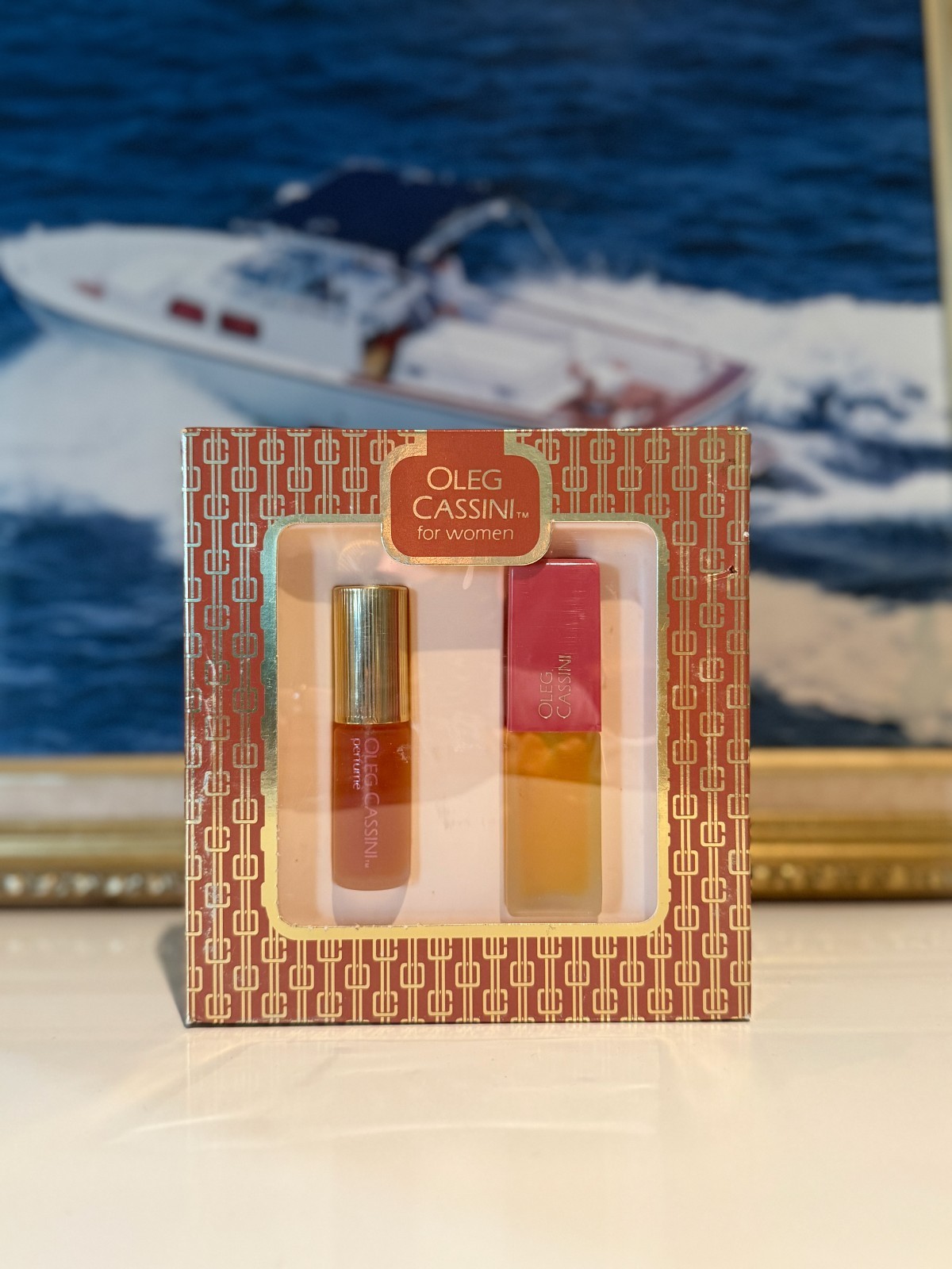 RARE OLEG CASSINI for Women by JOVAN Gift Set Perfume & Cologne NOS