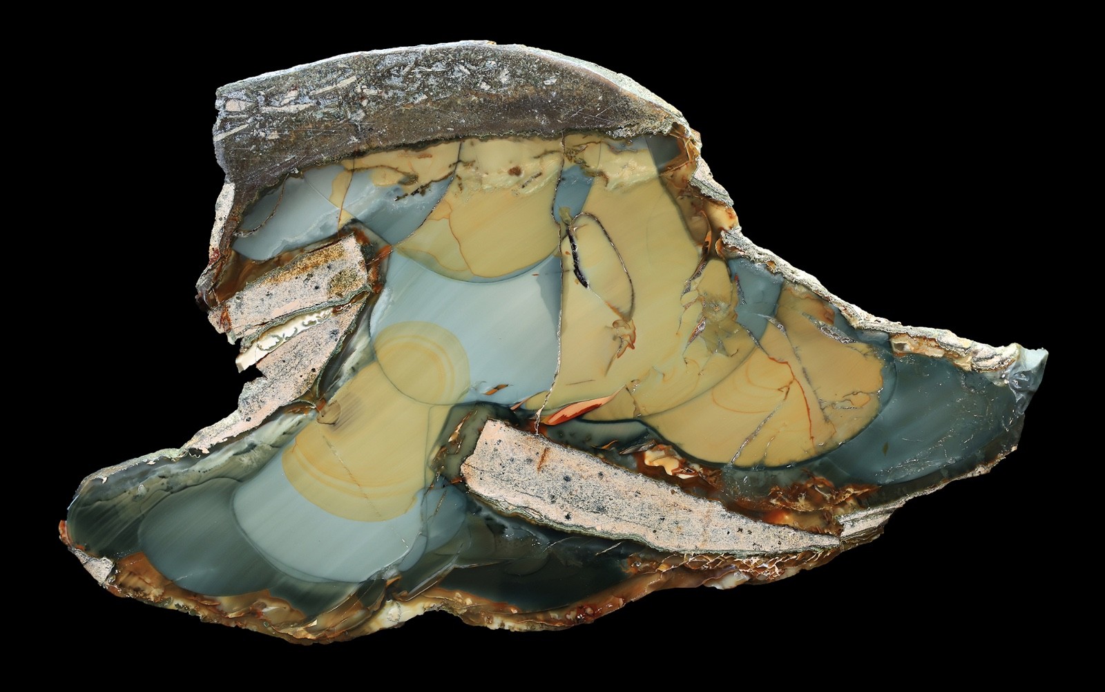 Beautiful Blue Mountain Jasper Specimen Old Stock Polished from KOP's collection