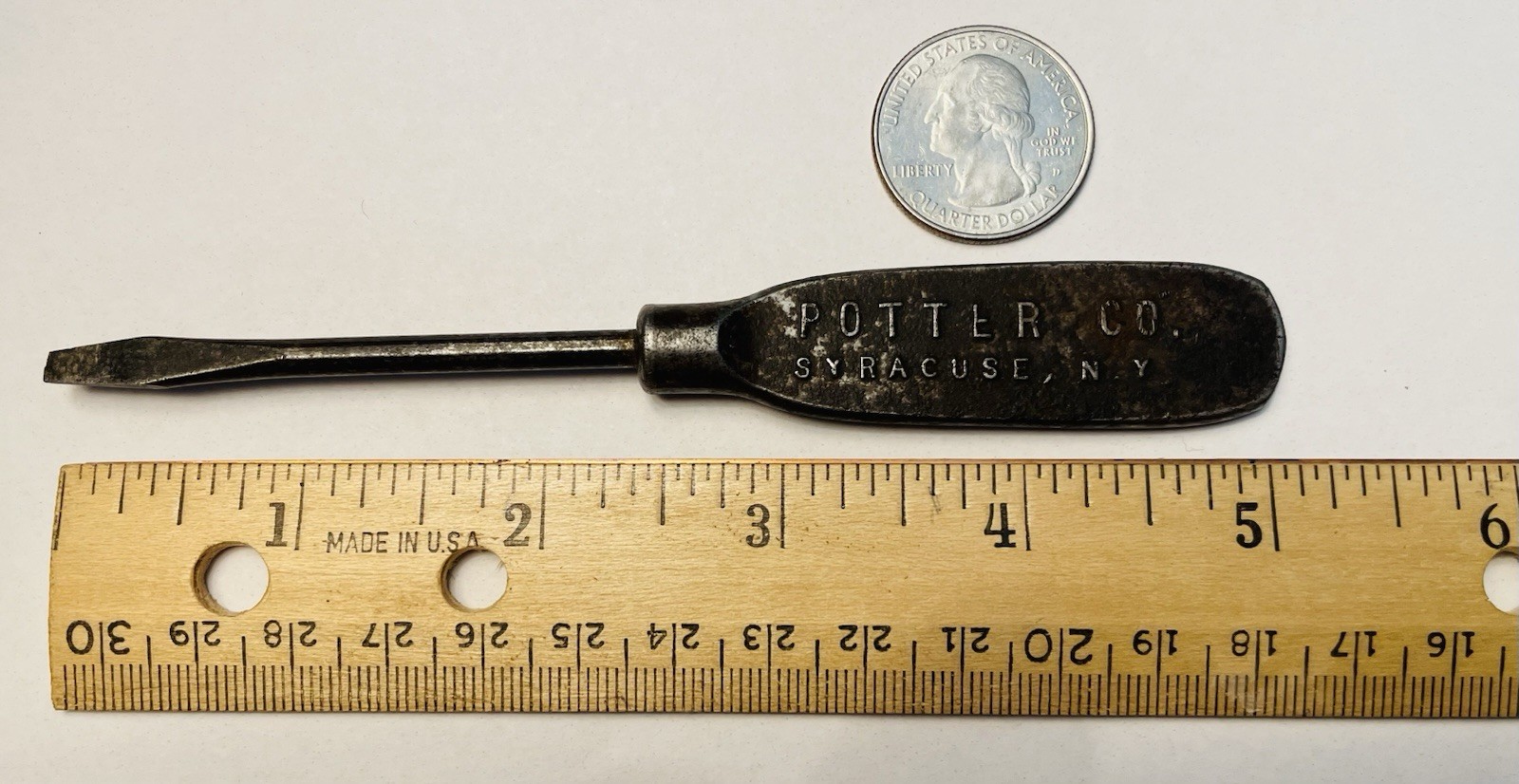 Vintage 1920\'s HARLEY-DAVIDSON. POTTER CO. SYRACUSE NY. Antique Screwdriver