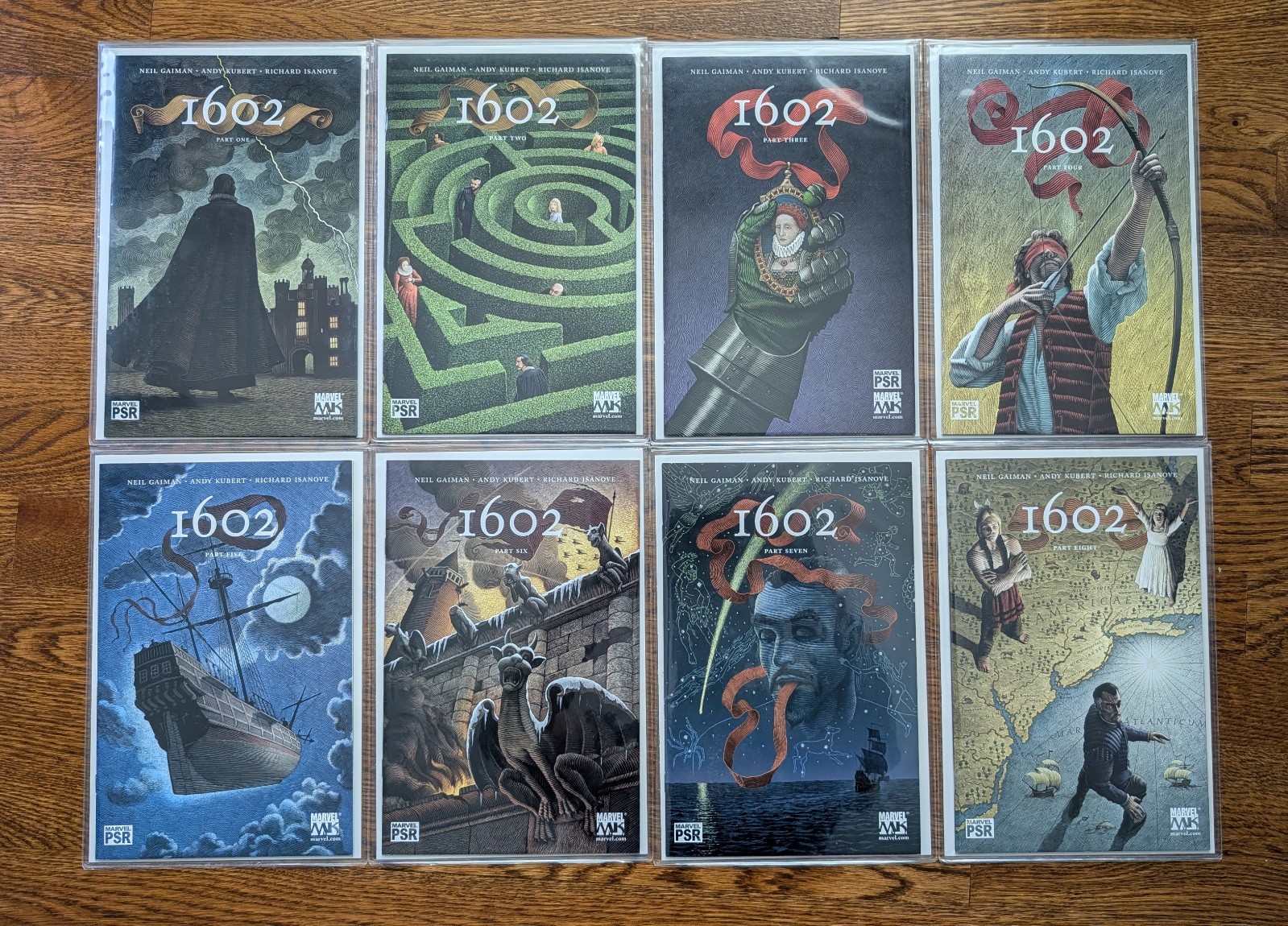 1602 Complete Series Set #1-8 Andy Kubert Neil Gaiman Marvel NM-/NM 1602 Complete Series Set #1-8 Andy Kubert Neil Gaiman Marvel NM-/NM