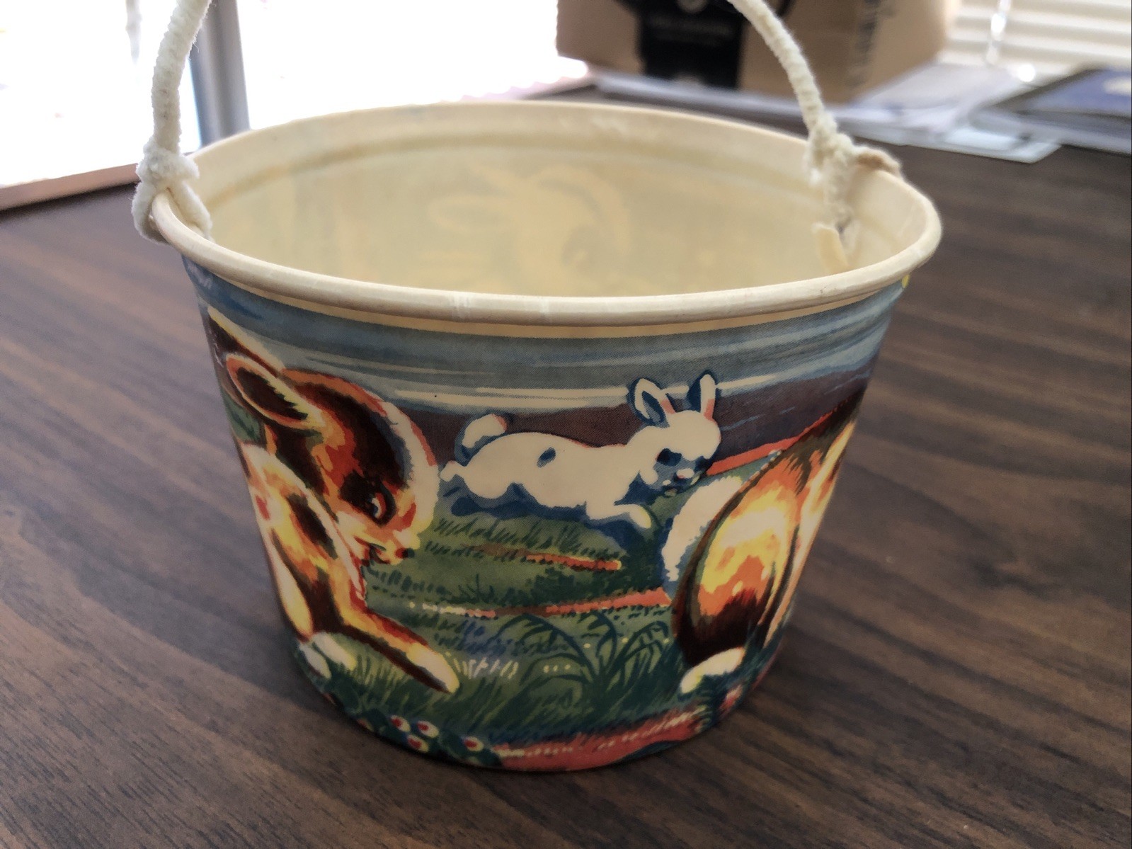 Vintage 1960’s Dixie Bowl, 1 Pint, With Rabbits, Used As An Easter Basket Vintage 1960’s Dixie Bowl, 1 Pint, With Rabbits, Used As An Easter Basket