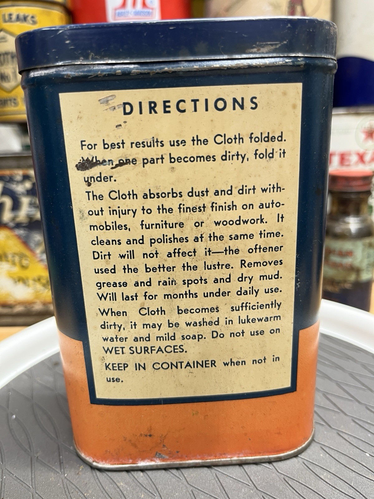 Vintage 1920s Whiz Auto Body Polish Tin