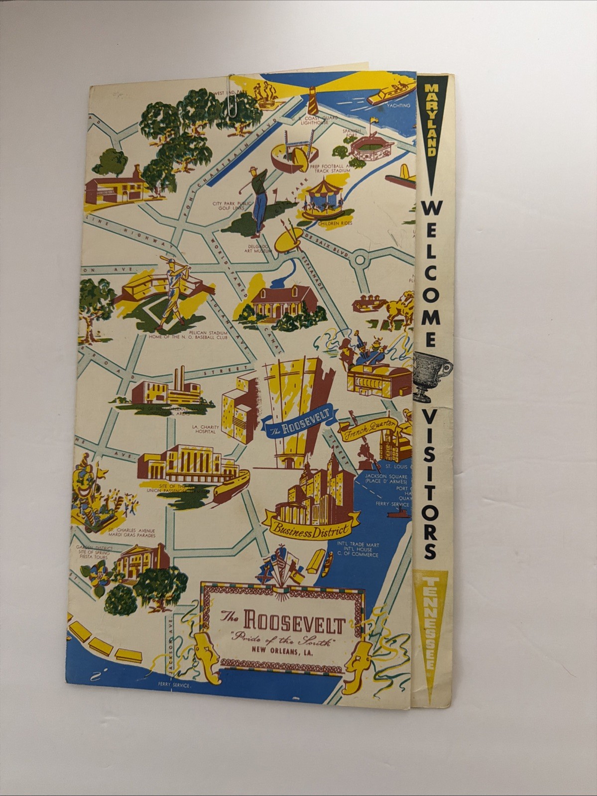Dec 31, 1951 The Roosevelt Hotel New Orleans Menu Welcome MD Vs TN Sugar Bowl Dec 31, 1951 The Roosevelt Hotel New Orleans Menu Welcome MD Vs TN Sugar Bowl