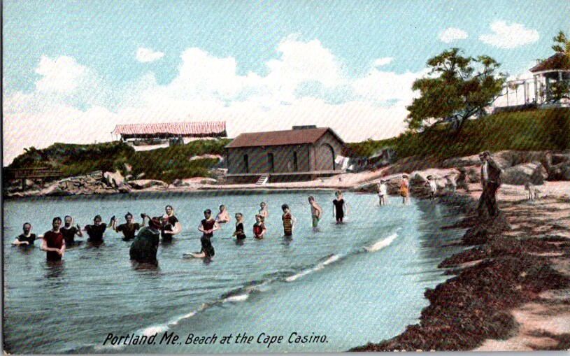 Vintage Postcard Beach at the Cape Casino Portland ME Maine c.1901-1907    G-295