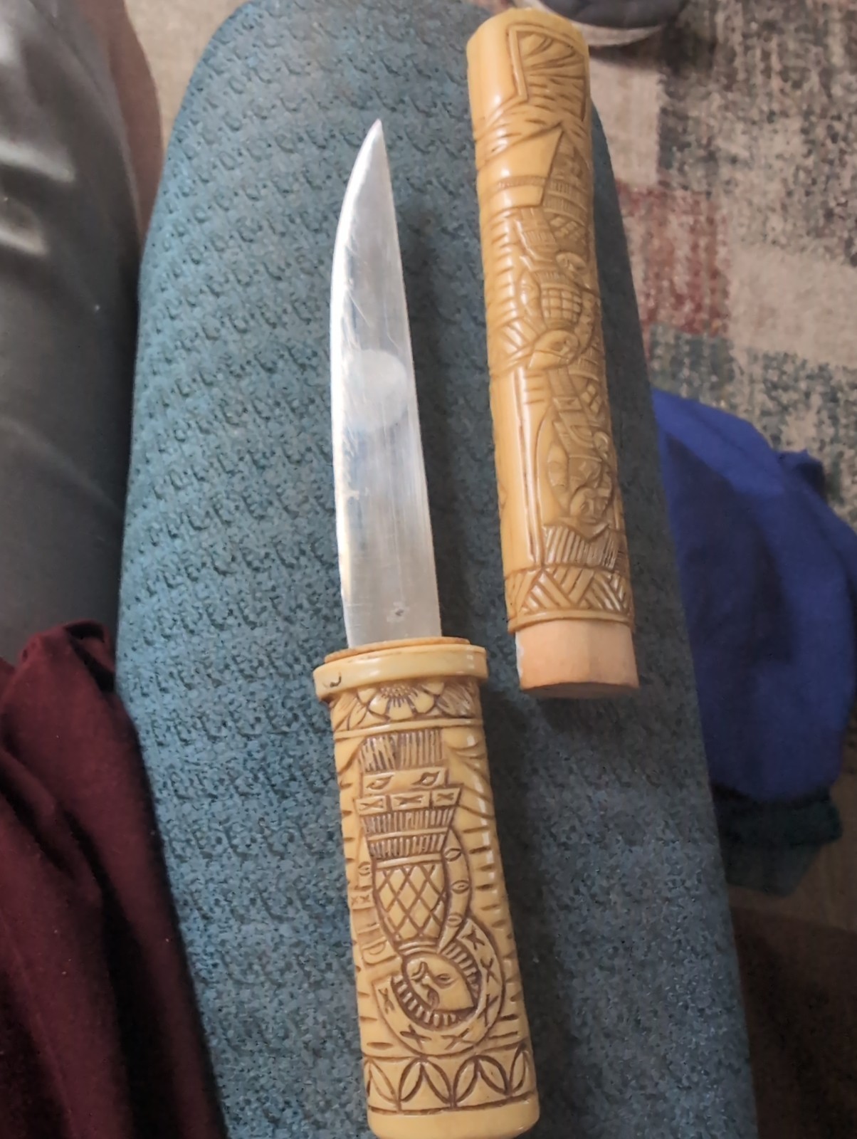 VINTAGE DEPOSE ASIAN? CELLULOID LETTER OPENER 8