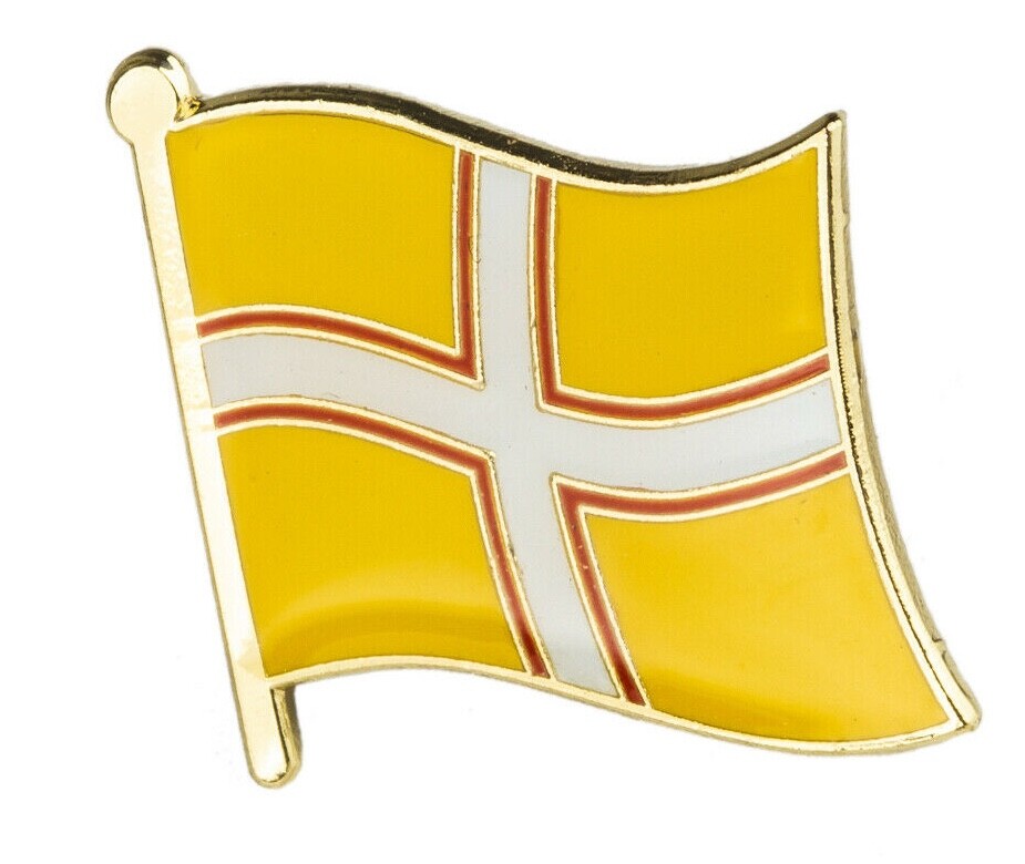 Dorset : County Flag Enamel Lapel Pin Badge (UK SELLER - FREE UK POST) 