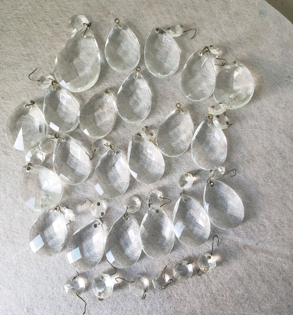 Lot of Vintage Crystal Loose Prisms 