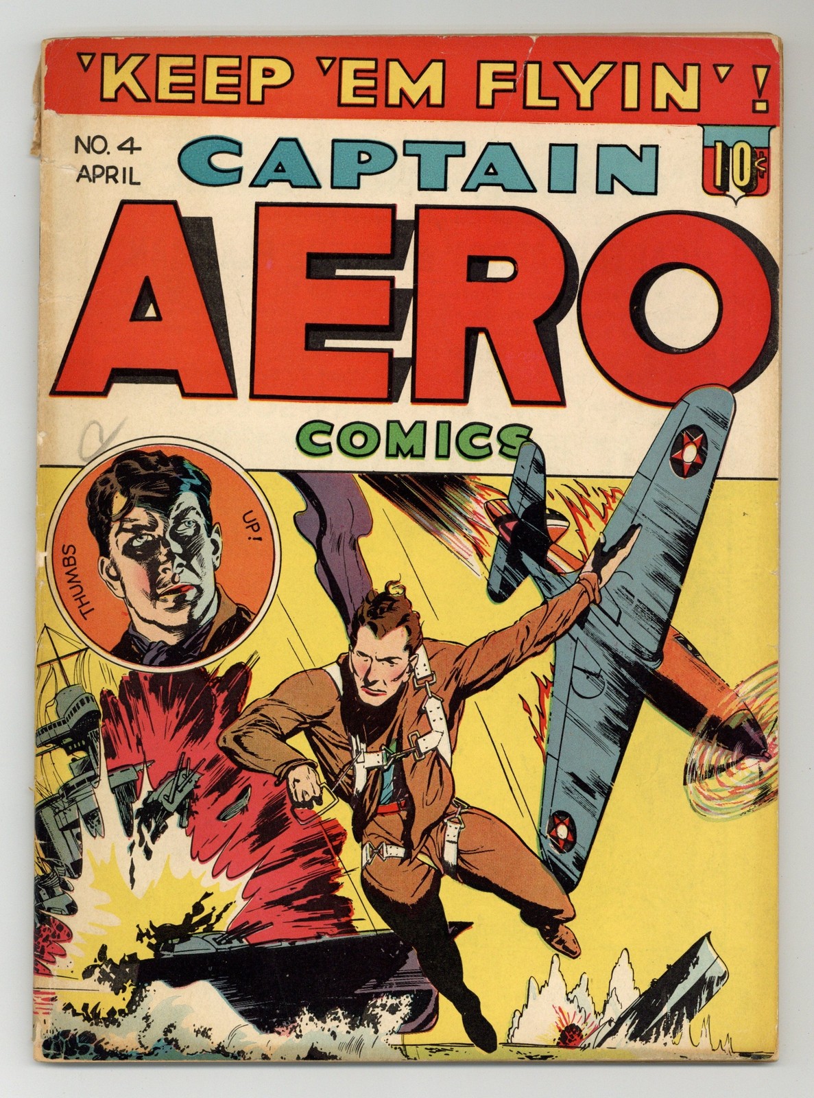 Captain Aero Comics Vol. 1 #4 VG- 3.5 RESTORED 1942