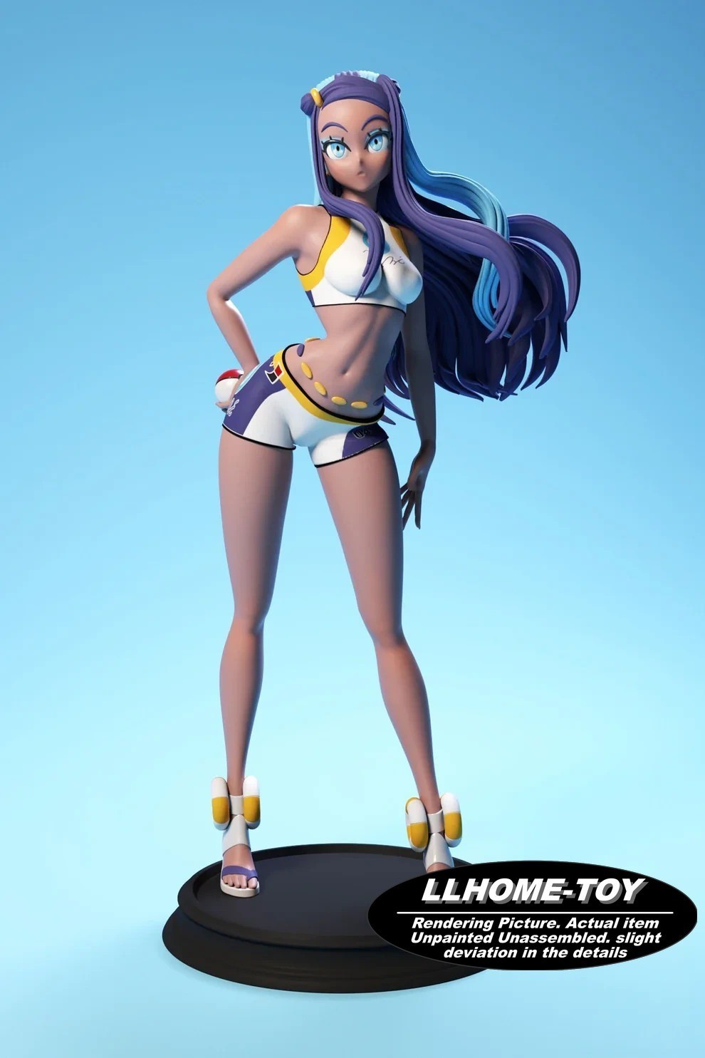 30CM tall Nessa hot girl Resin 3D Print Unpainted Unassembled GK statue Figure