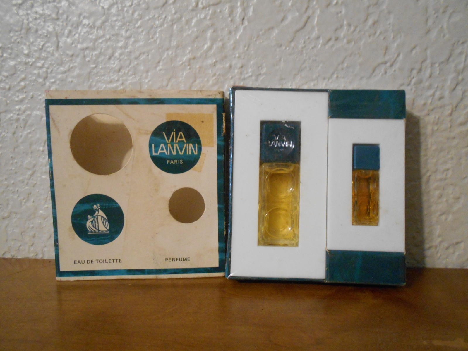 Vintage Via Lanvin Paris Mini Miniature Perfume Bottle 0.25oz New in Box