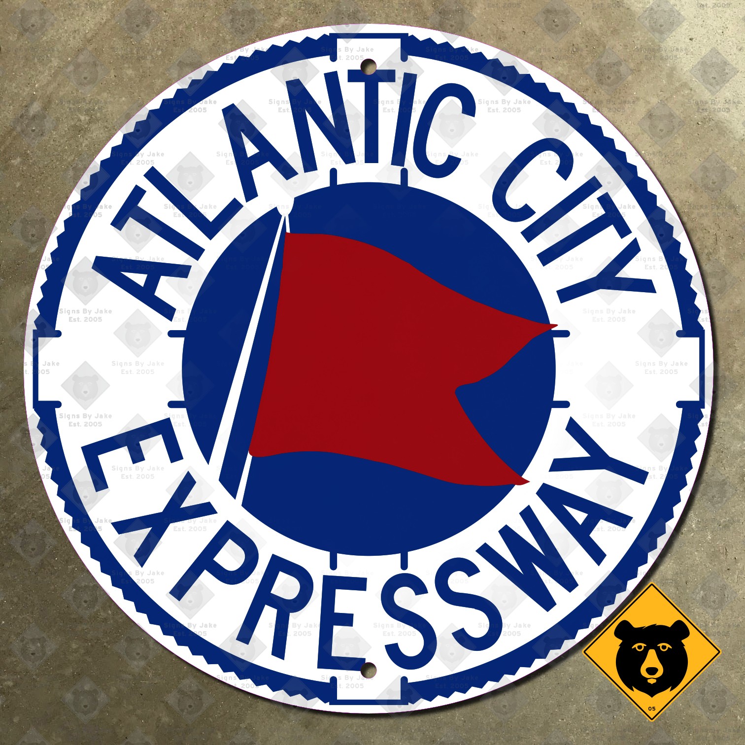 New Jersey Atlantic City Expressway highway marker road sign route shield 12x12