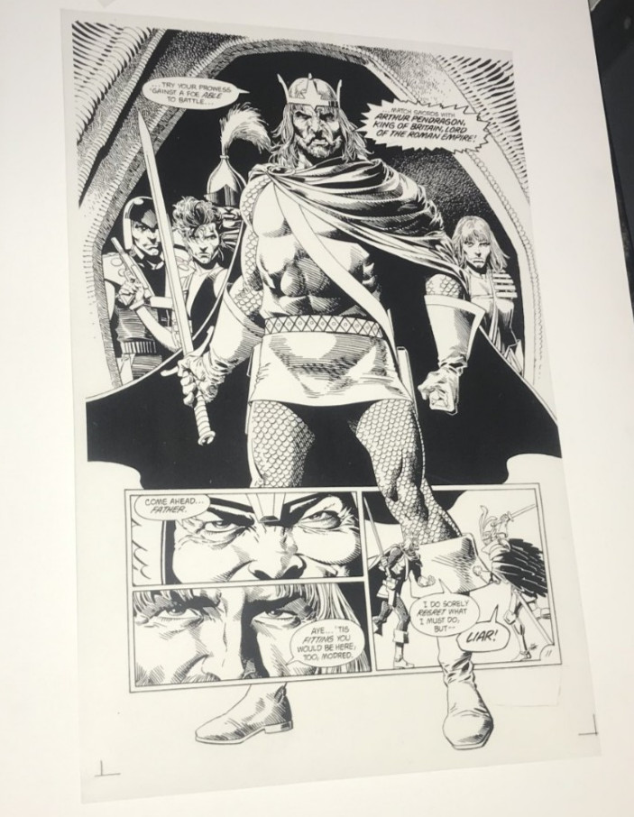 CAMELOT 3000 KING ARTHUR ASTONISH DC COMICS ADVERTISING PRODUCTION ART ACETATE