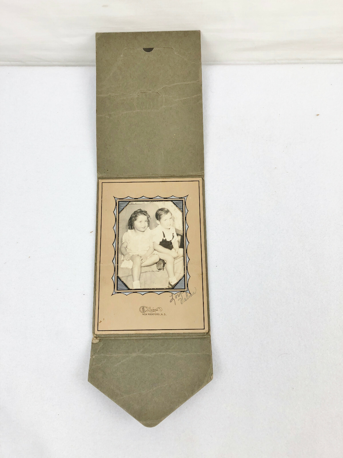 VINTAGE B/W PHOTO - BOY & GIRL  - 2.75