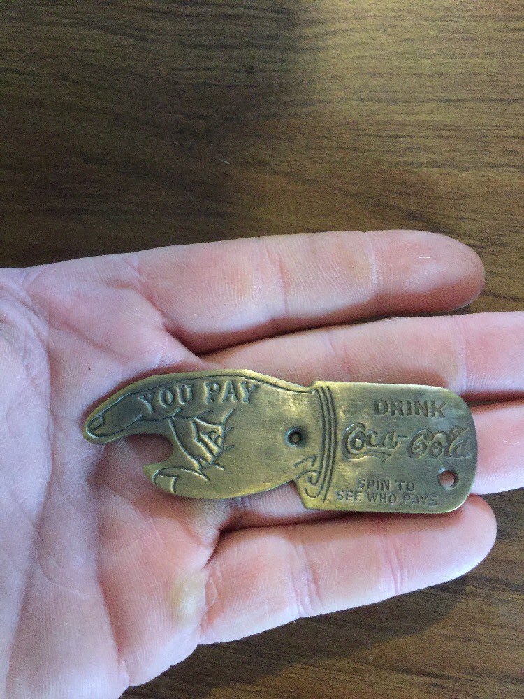 Coca Cola BRASS Bottle Opener Soda Patina Diet Coke Collector Tool Keychain GIFT