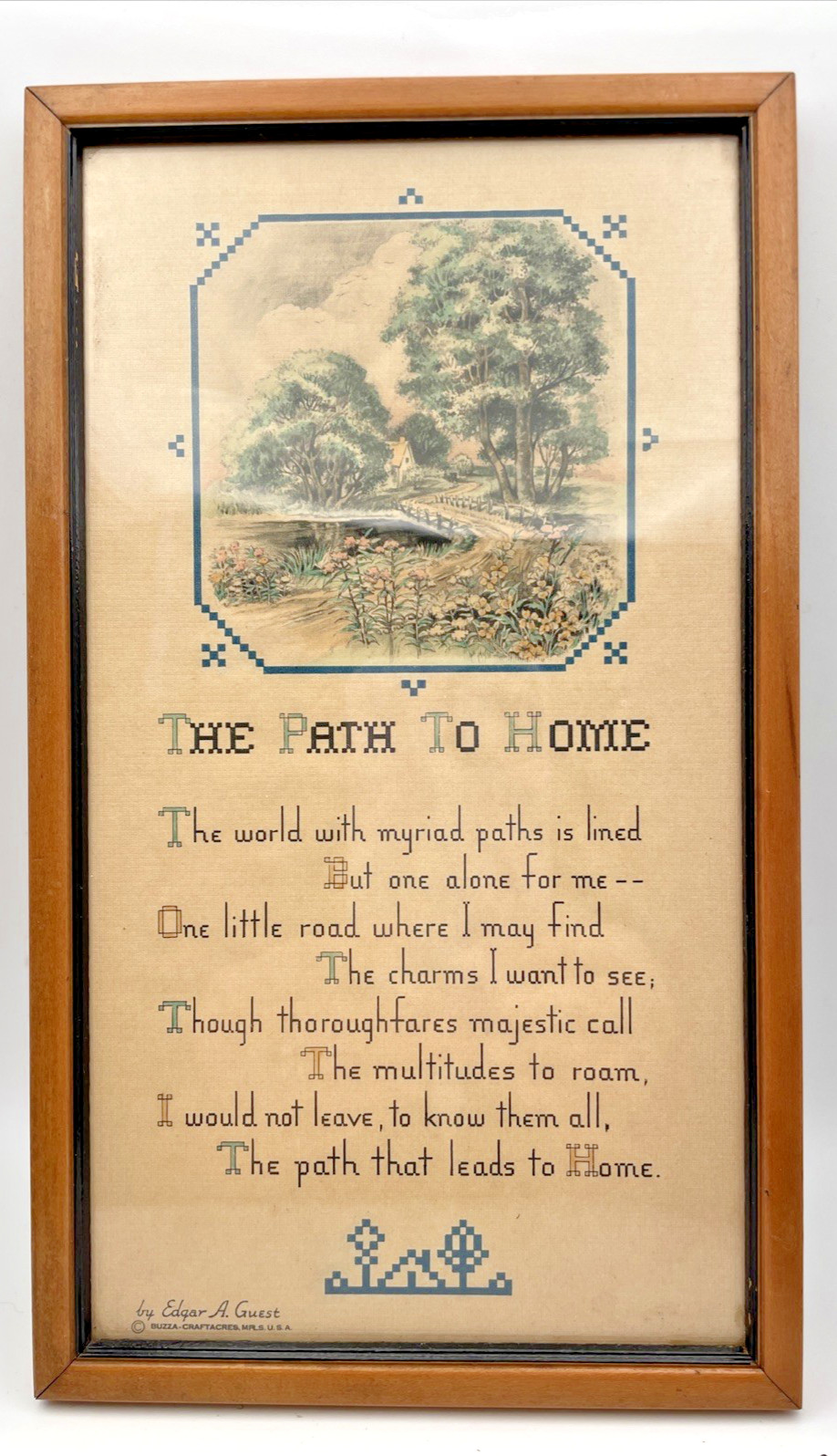 The Buzza Company Framed Print 1930’s The Path To Home, Edgar A Guest