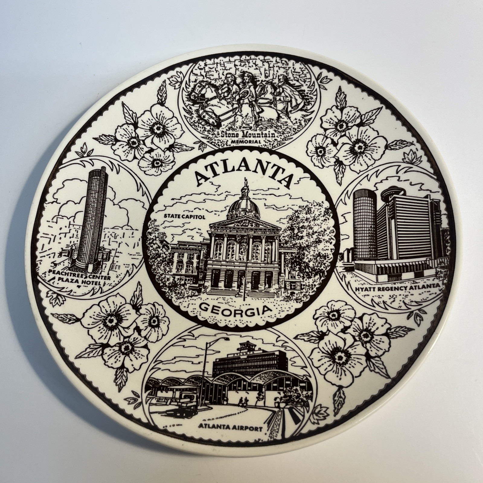 Vintage Smiles Atlanta Georgia 10” Plate Awesome History