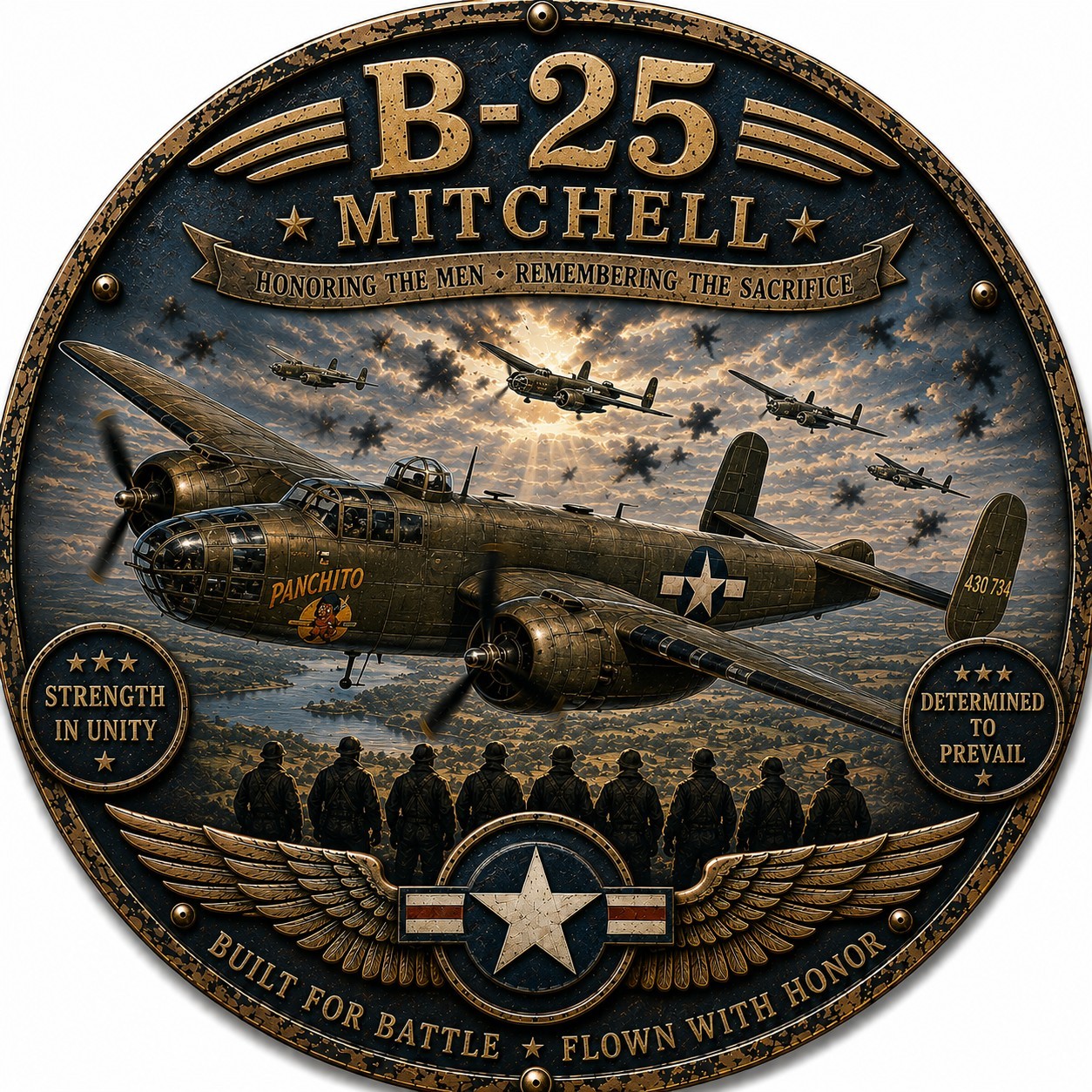 B-25 Mitchell Metal Sign