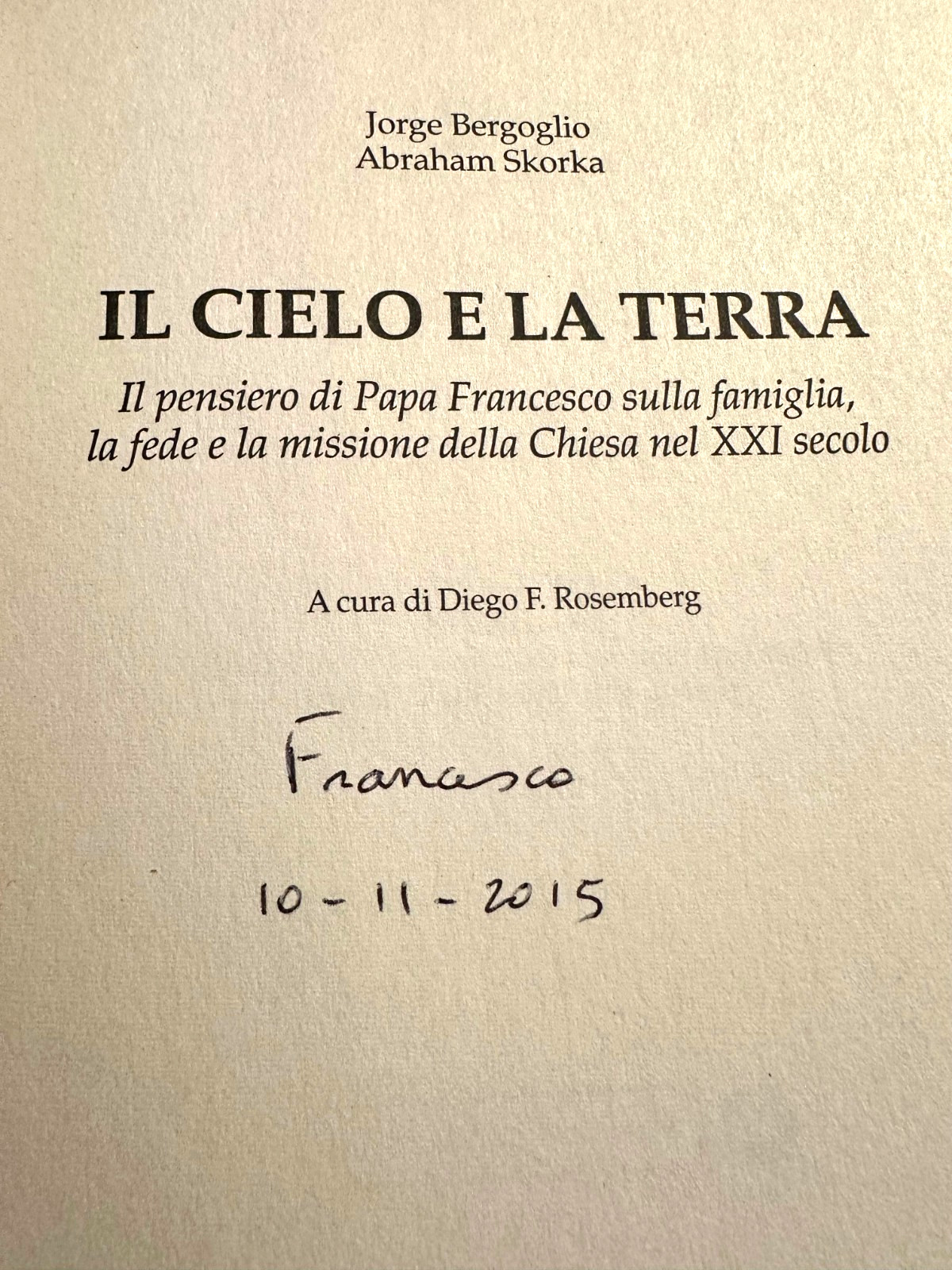 Pope Francis - Vatican Autograph Authentic Hand Signed Signature