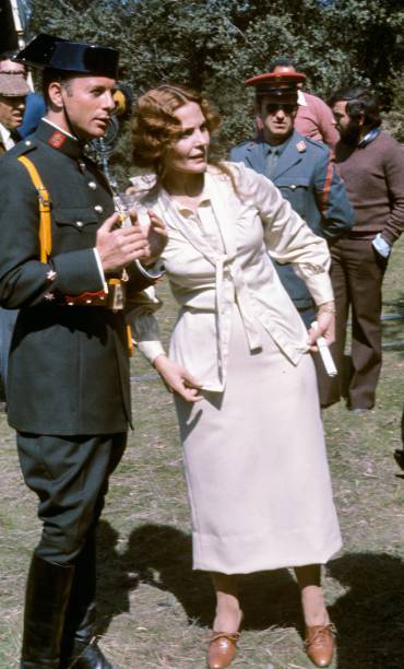 Spanish actors Carmen Sevilla and Manolo Gil during filming of- 1978 Old Photo