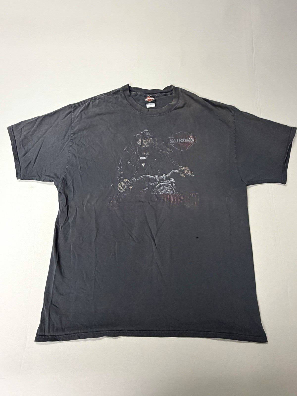 Vintage Harley-Davidson Motorcycles Black Graphic Faded Thrashed Size XL T-Shirt Vintage Harley-Davidson Motorcycles Black Graphic Faded Thrashed Size XL T-Shirt