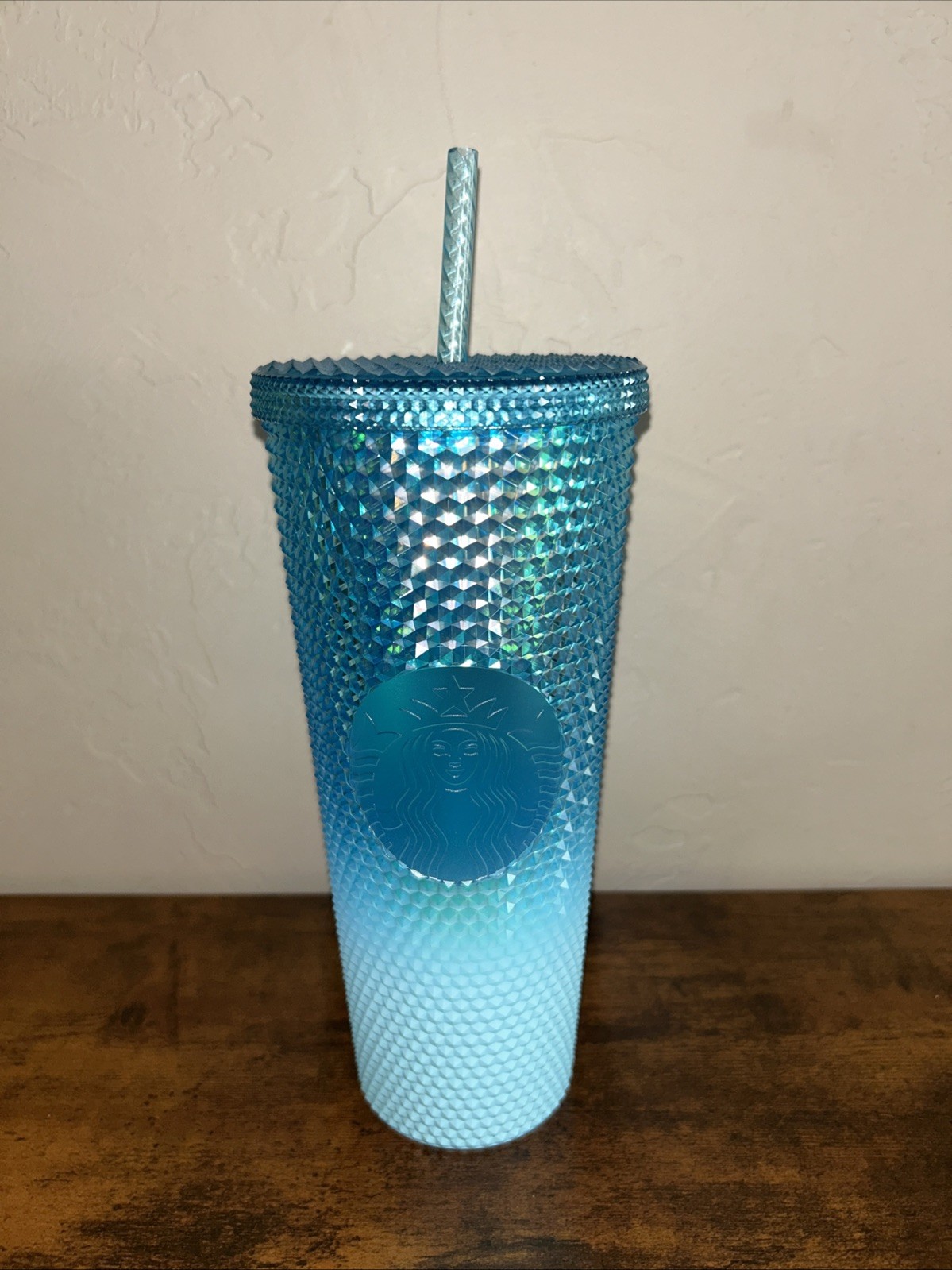 2023 Starbucks Gradient Blue Bling Ombre Studded Tumbler Venti Cup 24oz