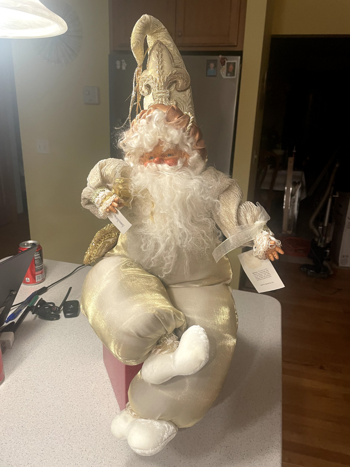 Royal Elferie Large Plush Gilded Noel Santa Elf Doll Shelf Sitter about 25\