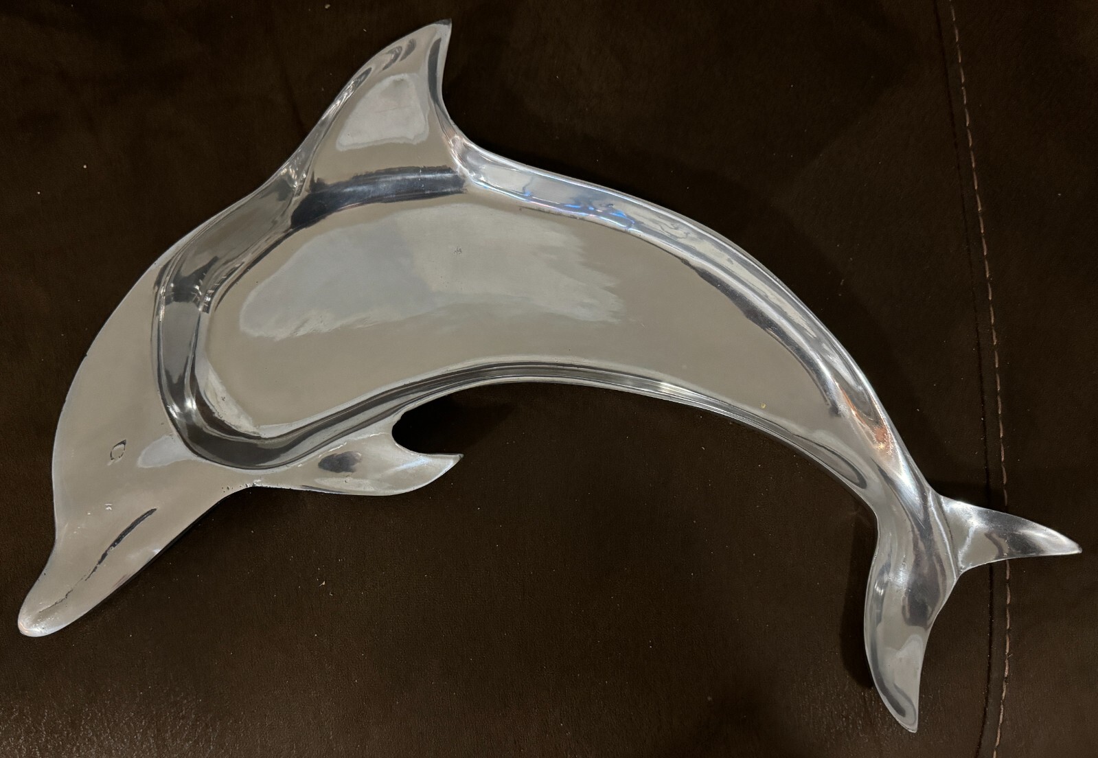 Daniel Holland Boone Dolphin Fish Aquatic Ocean Plate Tray Polished Pewter Silve Daniel Holland Boone Dolphin Fish Aquatic Ocean Plate Tray Polished Pewter Silve