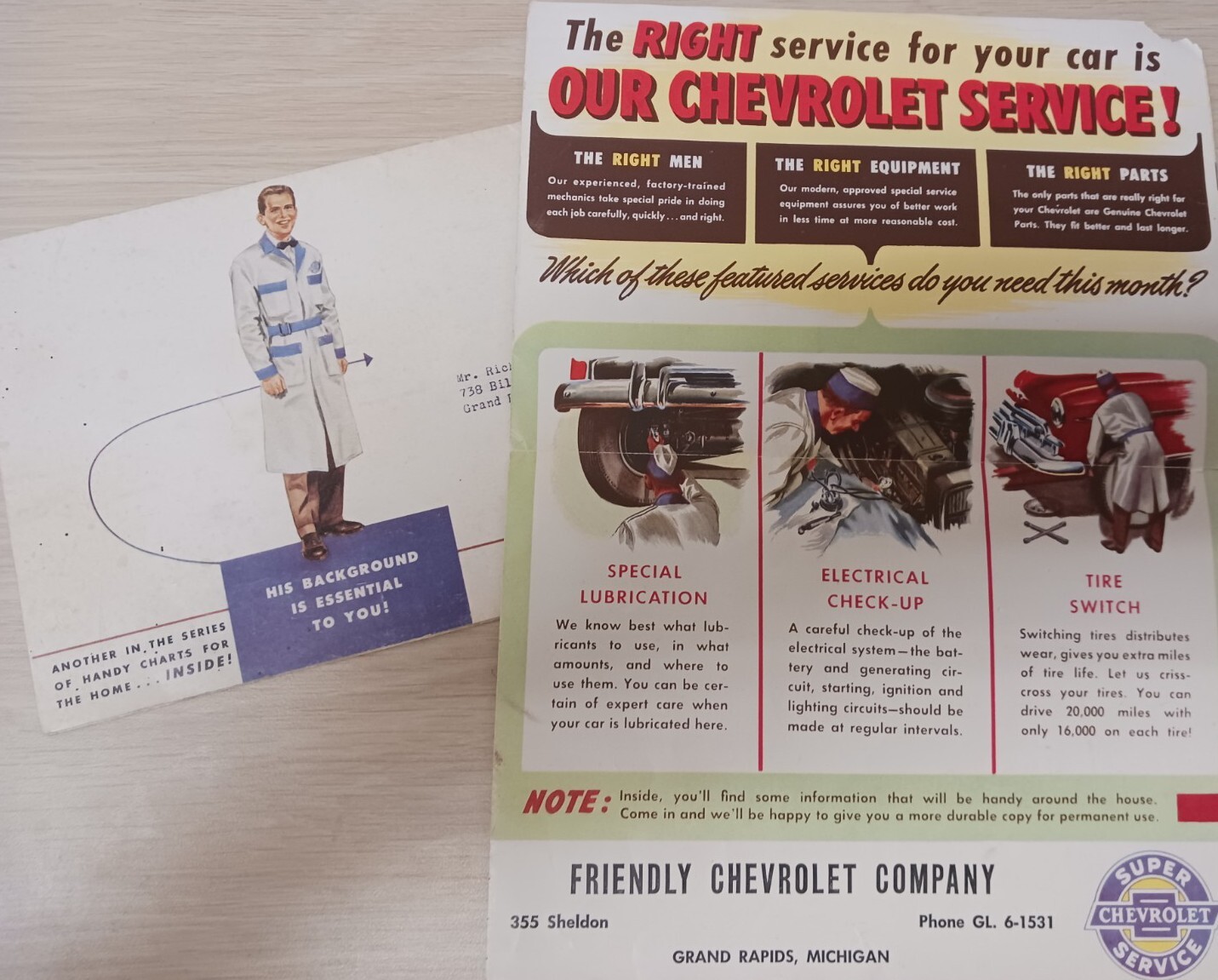 2x 1952 Chevrolet Motors Chevy Flyer Mailer Advert Grand Rapids Michigan Vtg 2x 1952 Chevrolet Motors Chevy Flyer Mailer Advert Grand Rapids Michigan Vtg