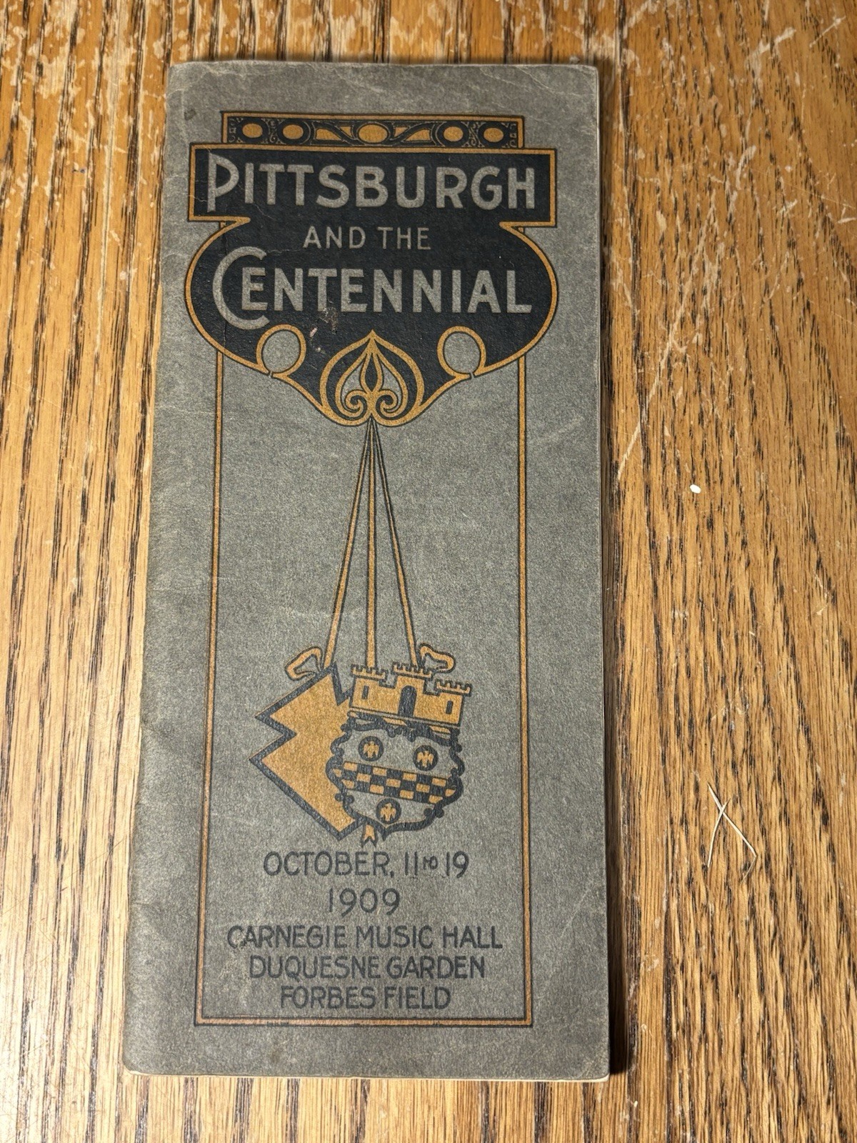 1909 Pittsburgh Centennial Program Book Forbes Field Carnegie Hall Street Cars
