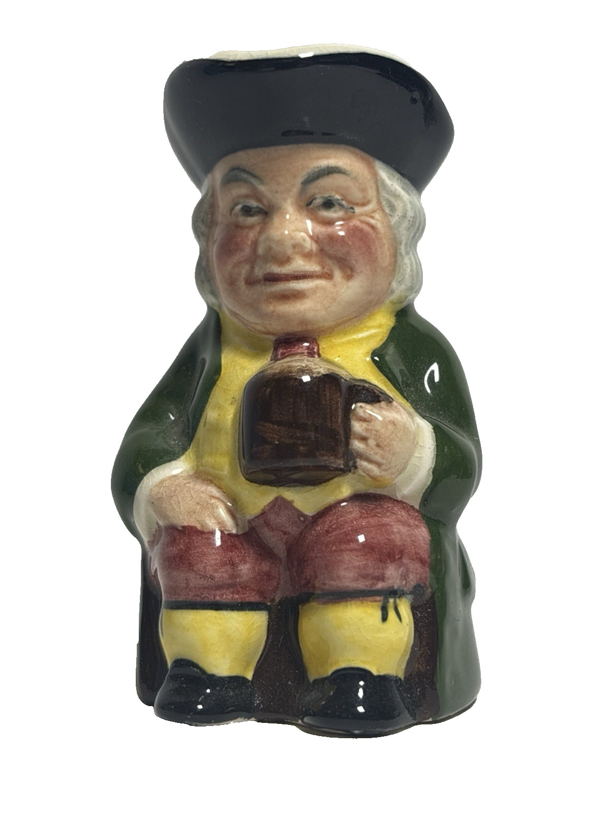 Vtg Sylvia Ceramics Mini Old Toby Jug Mug England 3\ Vtg Sylvia Ceramics Mini Old Toby Jug Mug England 3\