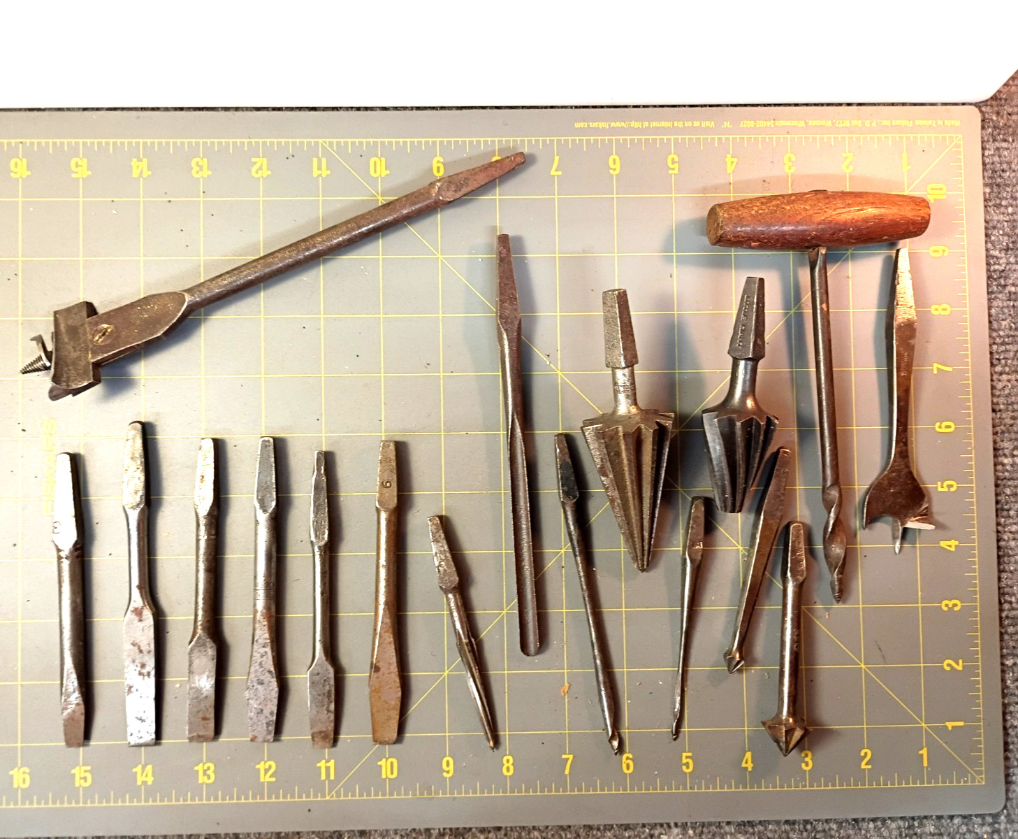 Mixed Lot antique auger drill bits collectible vintage tool Flathead Reamer KN