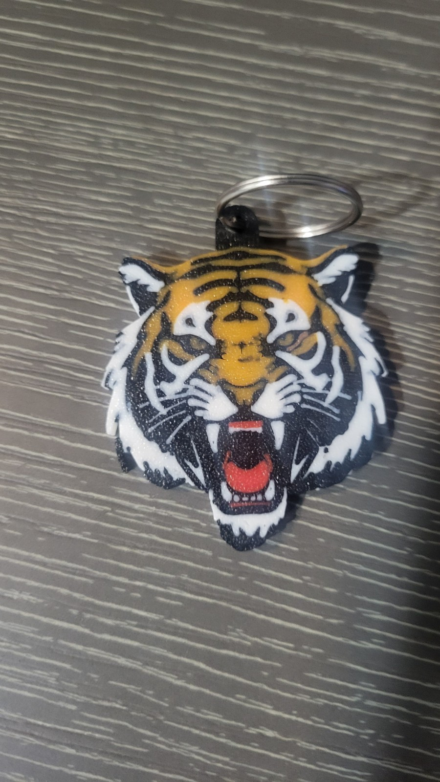 Double Sided Tiger Keychain: 3D Printed PLA