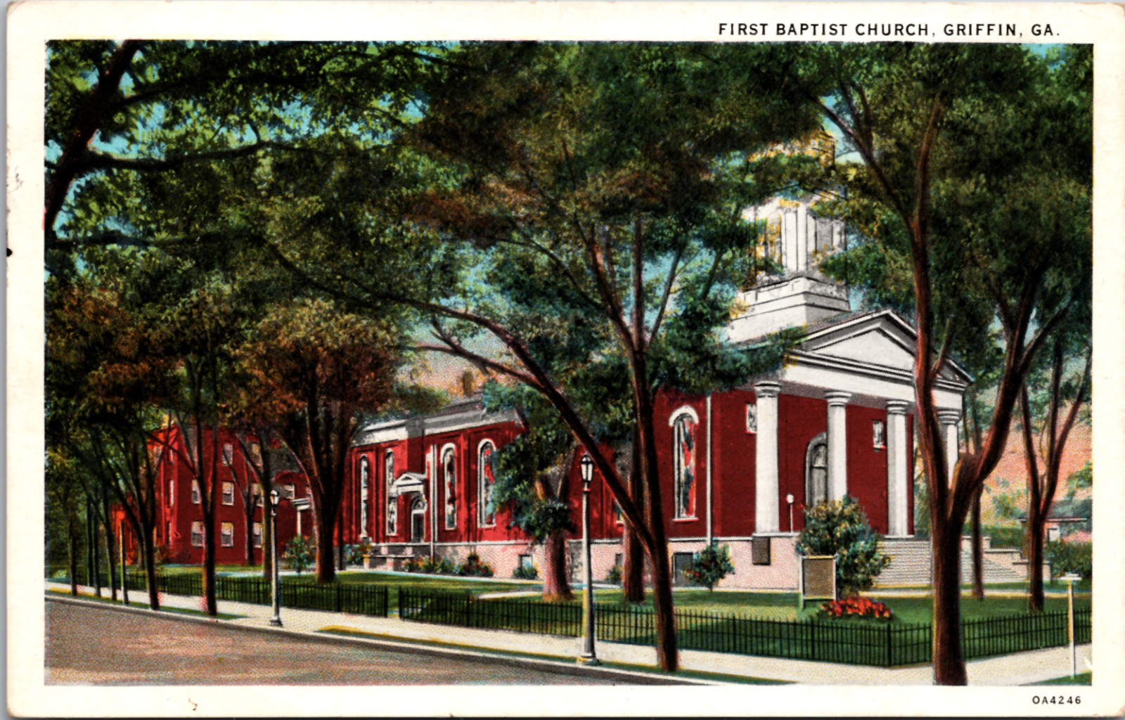 First Baptist Church, Griffin, Georgia, Vintage Postcard