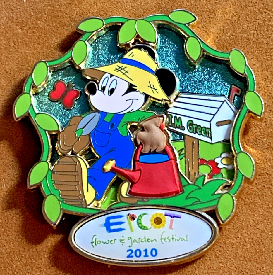 DISNEY WDW 2010 EPCOT FLOWER & GARDEN FESTIVAL MICKEY GARDENING LE 5000 PIN