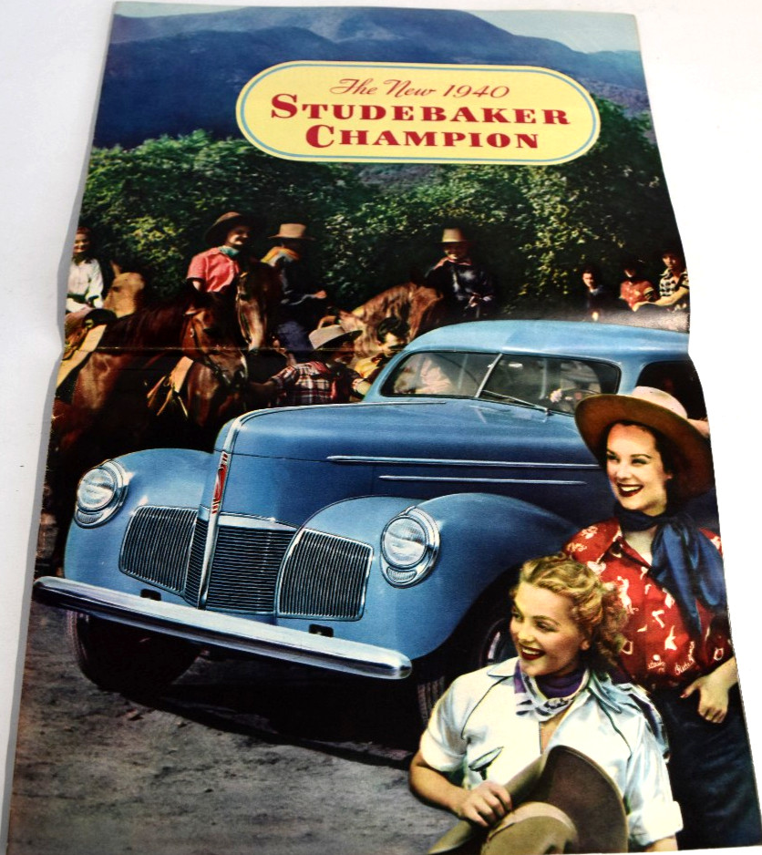 1940 Studebaker Champion Brochure Folder Coupe Sedan Nice Original 40 *EXCELLENT 1940 Studebaker Champion Brochure Folder Coupe Sedan Nice Original 40 *EXCELLENT
