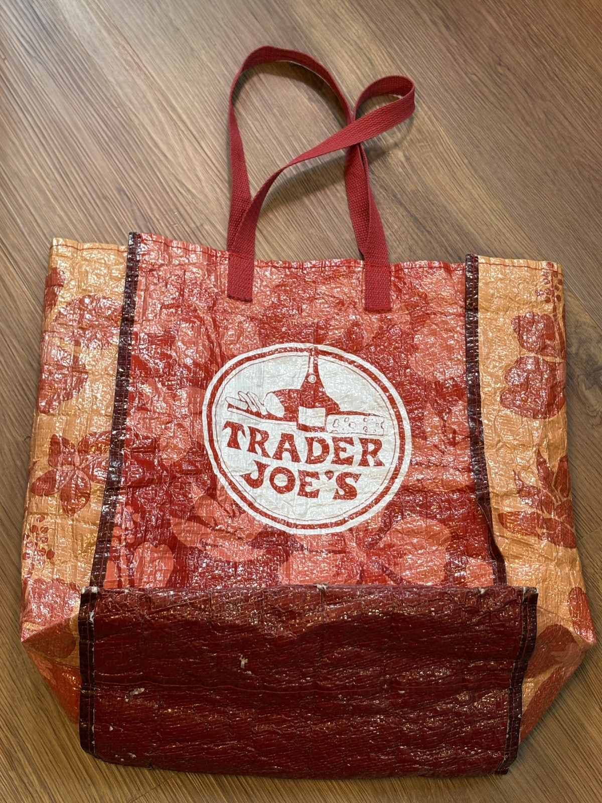Trader Joe\'s Rare Vintage 2006 Hawaiian Hibiscus Floral Reusable Grocery Bag