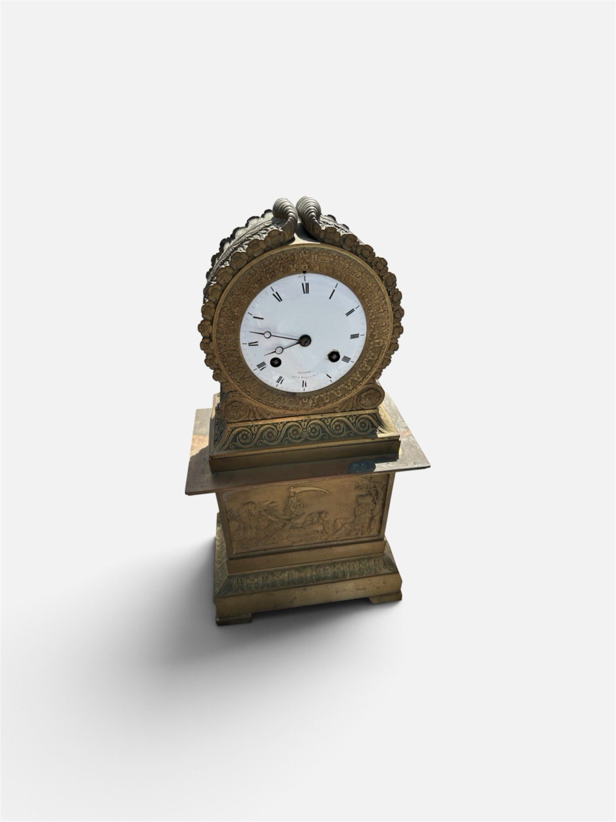 antique 19th-century French Empire-bronze clock Parisian workshop of Denière