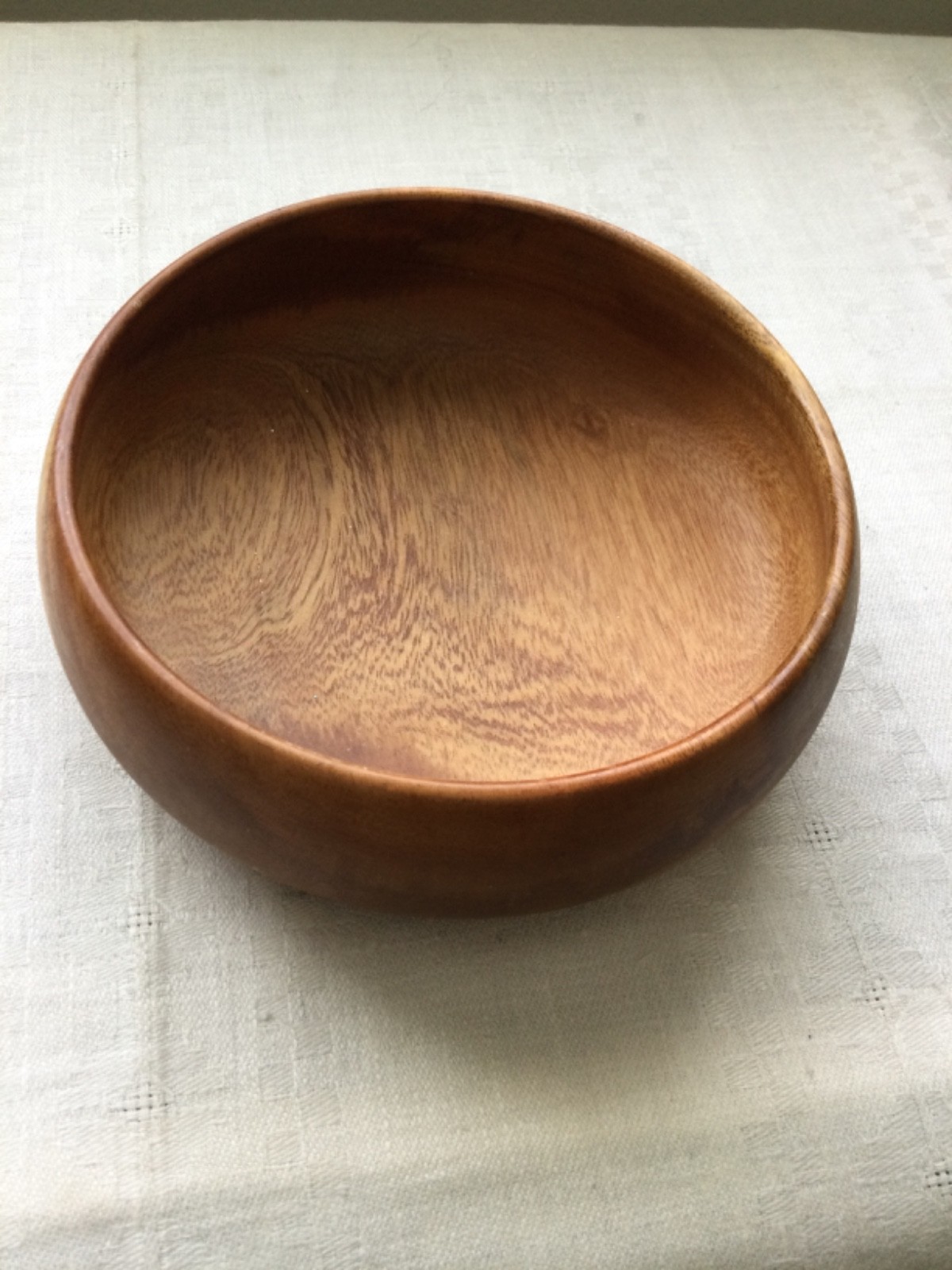 Vintage Kamani Wood Bowl Handcrafted Philippines MCM 5.5″Diameter