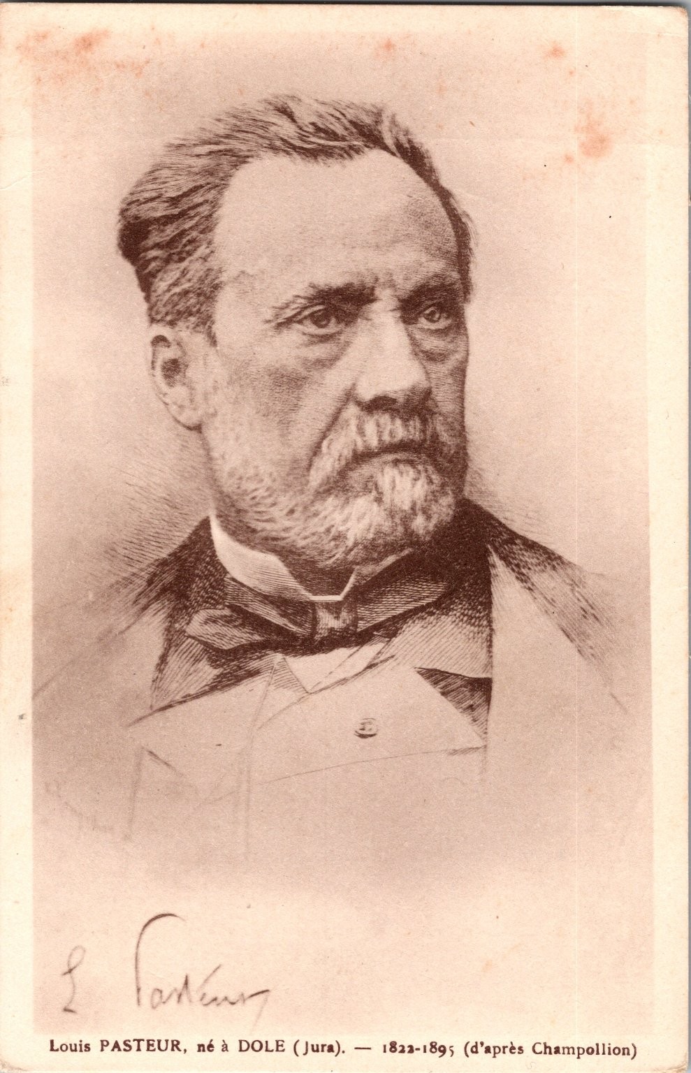 Louis Pasteur Portrait Cliché Karrer French Scientist 1822-1895 Postcard