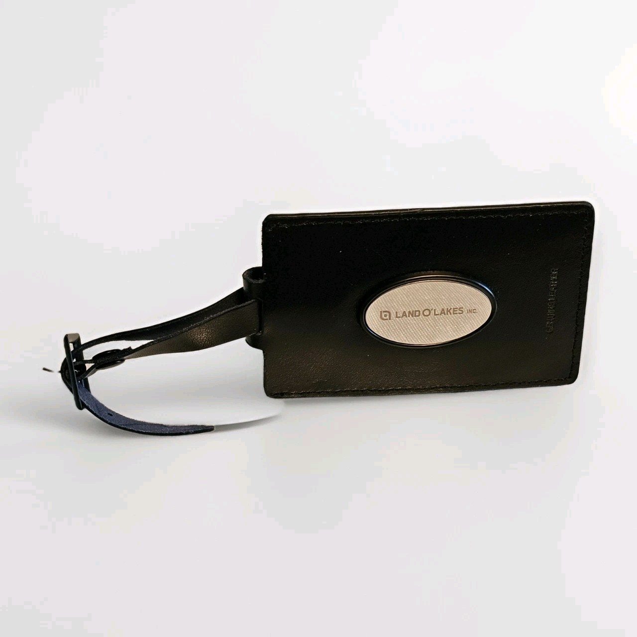 Land O Lakes Leather Luggage Tag  Advertising - RARE