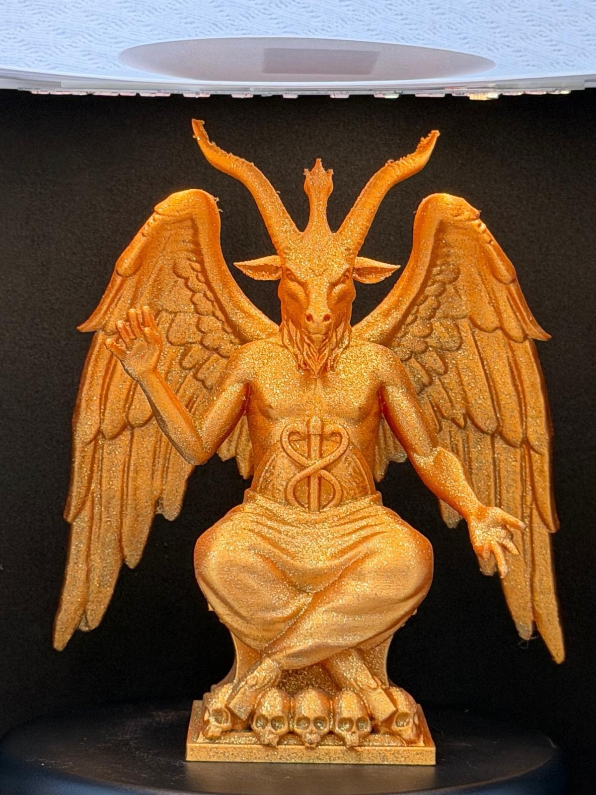 Baphomet Winged Goat Gold-Tone Statue Figurine Wicca & Paganism Baphomet Winged Goat Gold-Tone Statue Figurine Wicca & Paganism