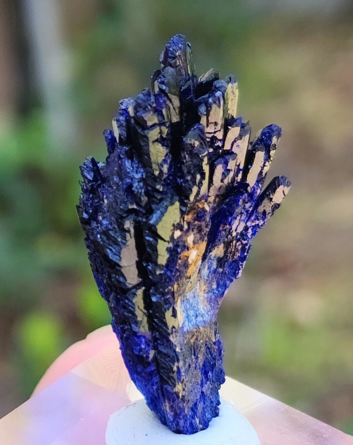 Exceptionally Stunning Azurite Flower From Morocco, 58.80ct, 4cm