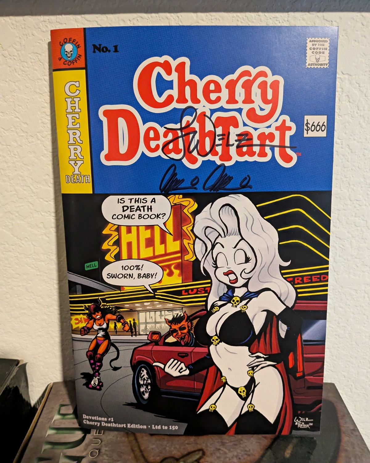 Lady Death Devotions #1 Signed Larry Welz And Brian Pulido Ltd. 150