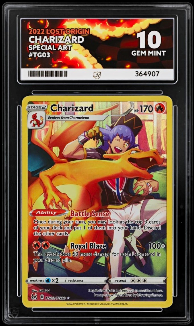 Pokemon TCG Charizard Special Art Holo TG03/TG30 Lost Origin 2022 Eng ACE 10