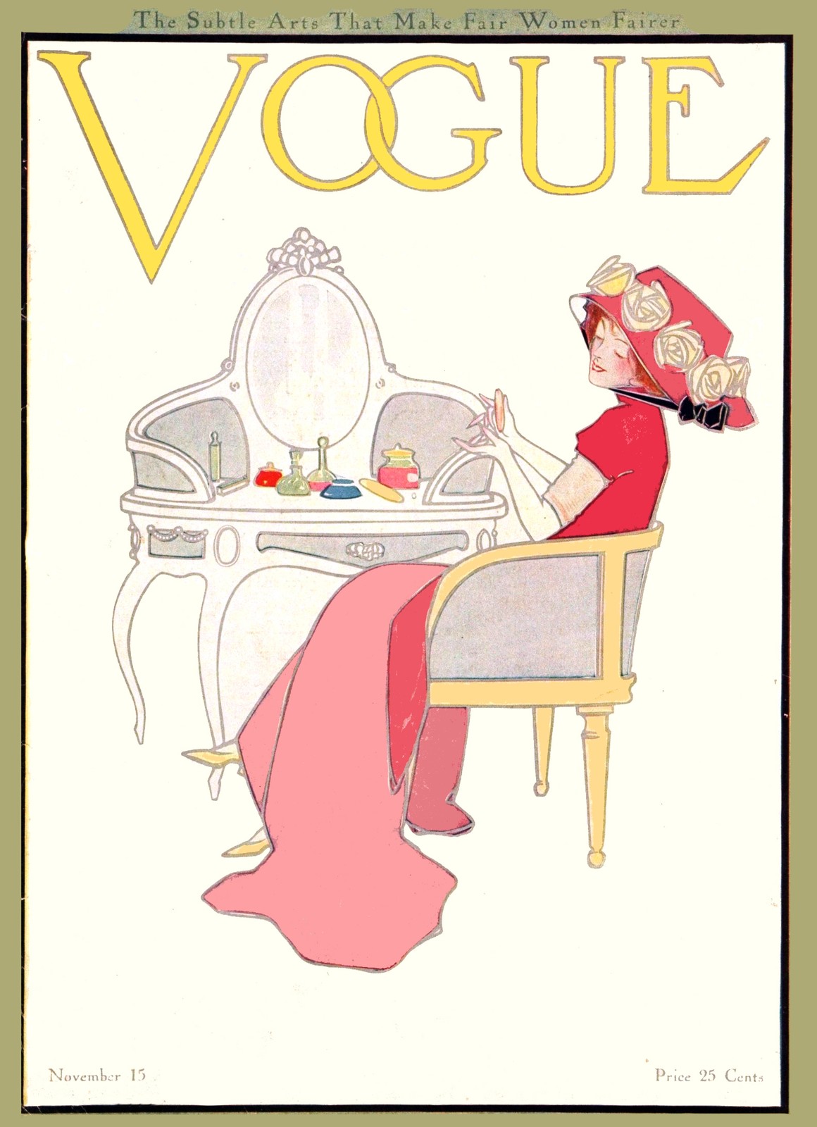 Vogue c1910s Art Nouveau Fashion Poster - 24x36” RARE Reprint 🤯💯