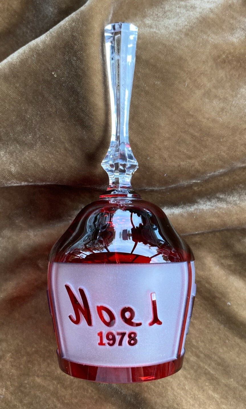 Goebel ~ 1978 Limited Edition Lead Crystal Bell ~ Ruby & Clear ~ Numbered ~ Mint