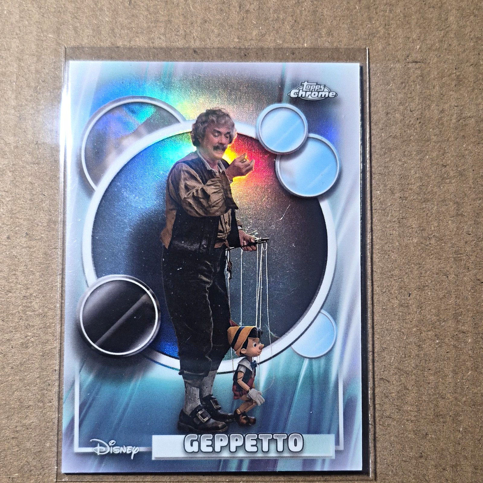 Topps 2023 Topps Chrome Disney 100 Geppetto Refractor #96 Pinocchio